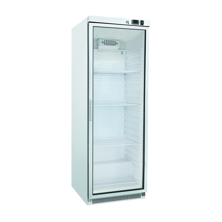 Gastro Inox Koelkast 400 liter1 glasdeur wit