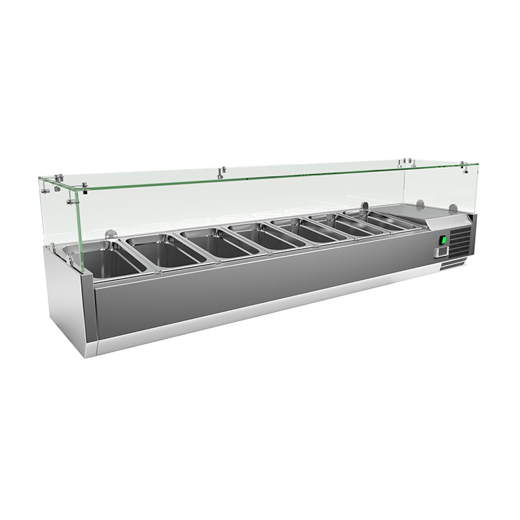 Gastro Inox opzet Koelvitrine 39 liter 7x GN 1/3