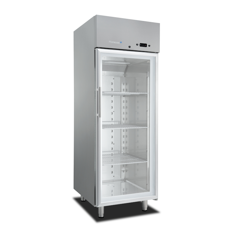 Marecos Softline Koelkast 480 liter 1 glasdeur RVS