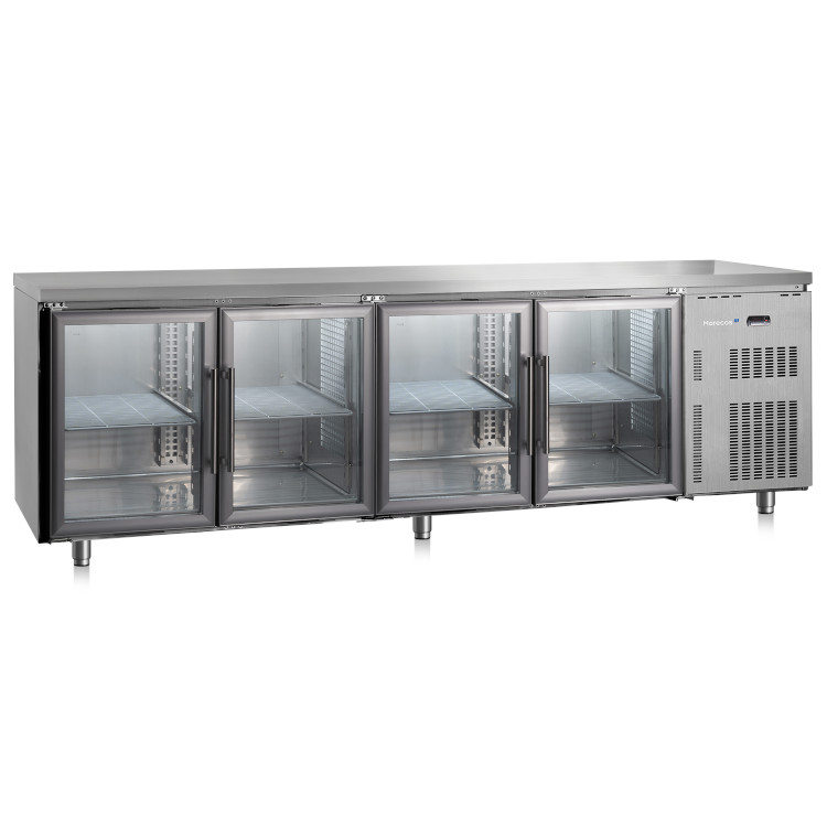 Marecos Softline Koelwerkbank 405 liter met 4 glasdeuren