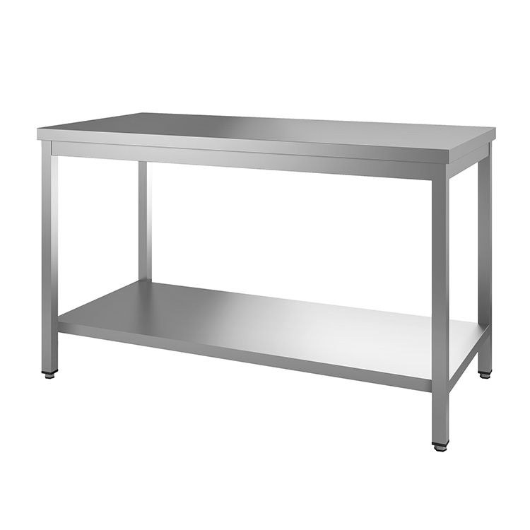 Gastro Inox Werktafel 70(l) cm met bodemschap