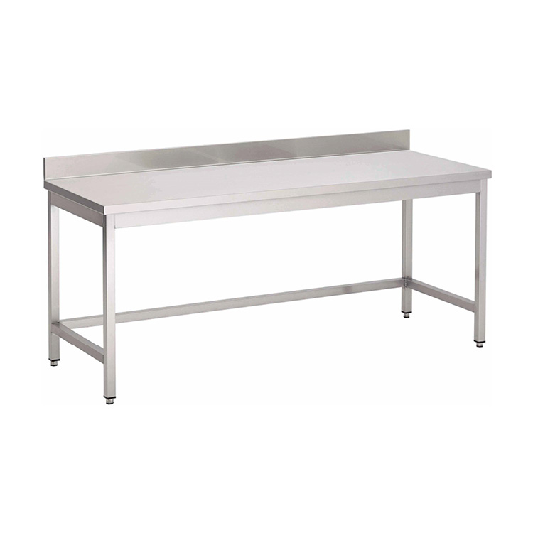 Gastro Inox Werktafel 70(l) cm zonder onderblad met achteropstand