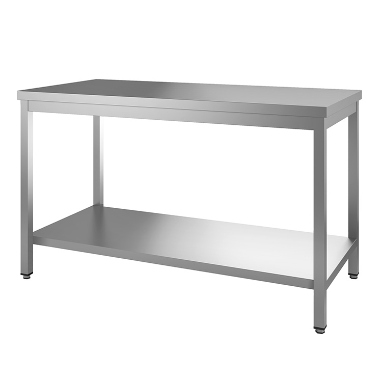 Gastro Inox Werktafel 70(l) cm met bodemschap