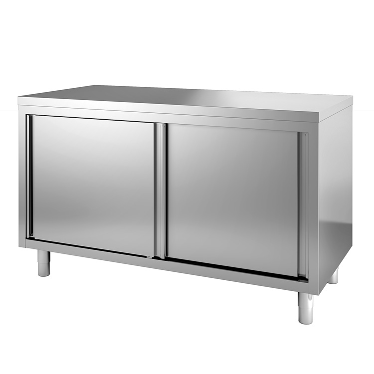 Gastro Inox Werkbank 130(l) cm met schuifdeuren