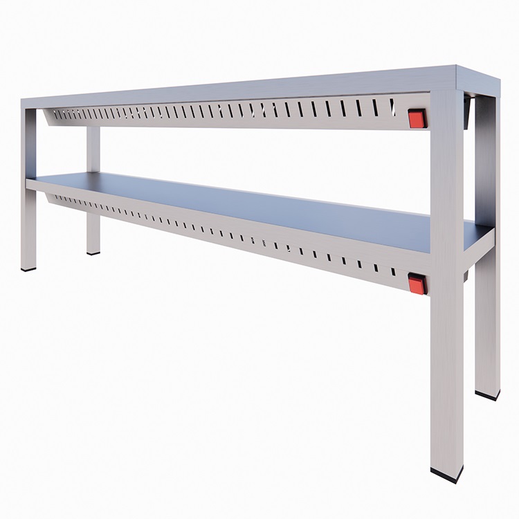 Gastro Inox Verwarmde Etagere 100(l) cm 2 niveau's