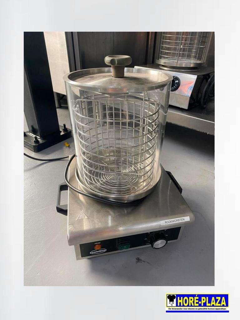 Compacte Hotdogmachine RVS met glas | Combisteel | Horeca